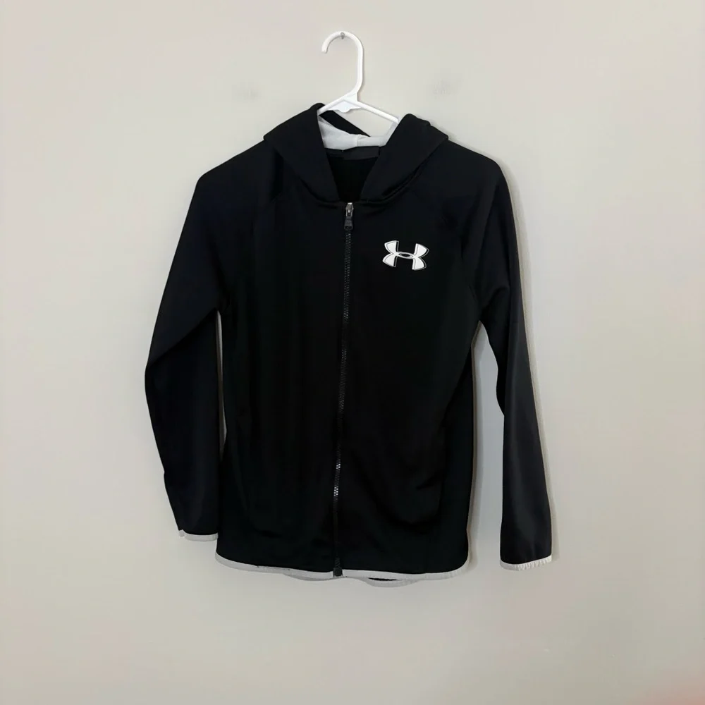 Under Armour Kids Boys XL Black Full-Zip Hoodie school fall sports